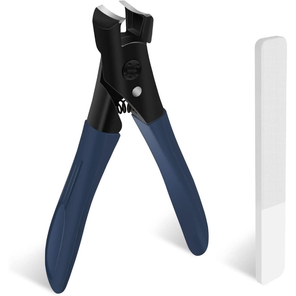 Slanted nail clippers, stainless steel anti-splash nail clippers, large opening, slanted tip that reaches deep into the nail groove.