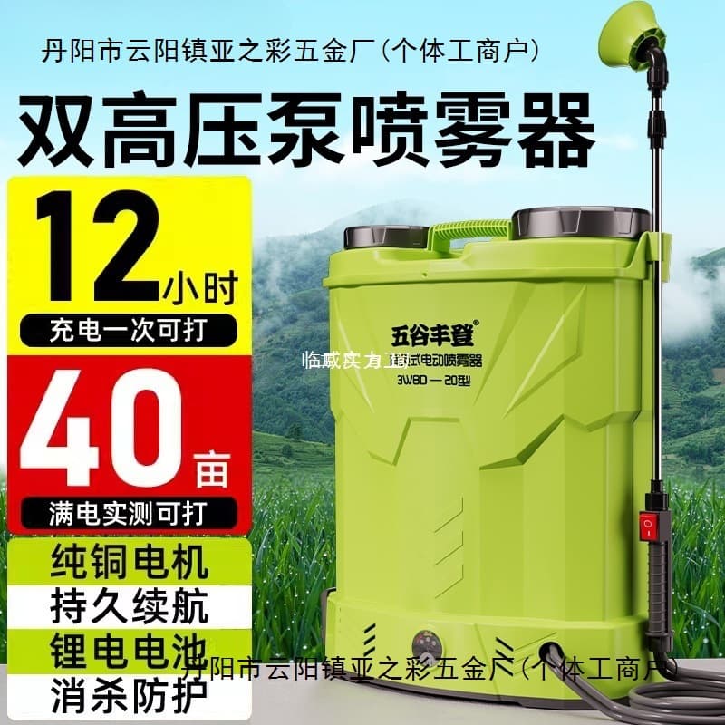 Electric Sprayer Agricultural Backpack Style New Lithium Battery High-Pressure Pesticide Spraying Machine Electric Watering Can