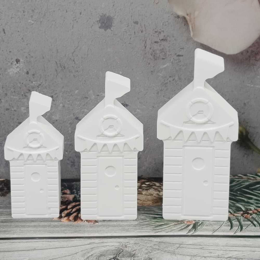 S1948 Beach hut ornaments Desktop decoration cement plaster mold DIY silicone mold