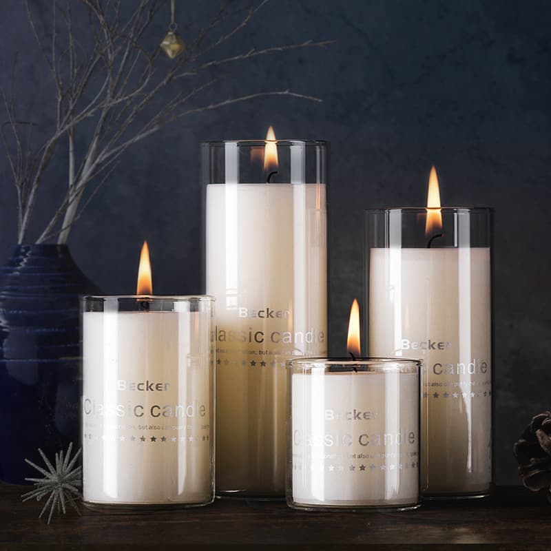 Candlestick high borosilicate candle cup transparent glass ornaments cork sealed aromatherapy wedding decoration glass cup European style