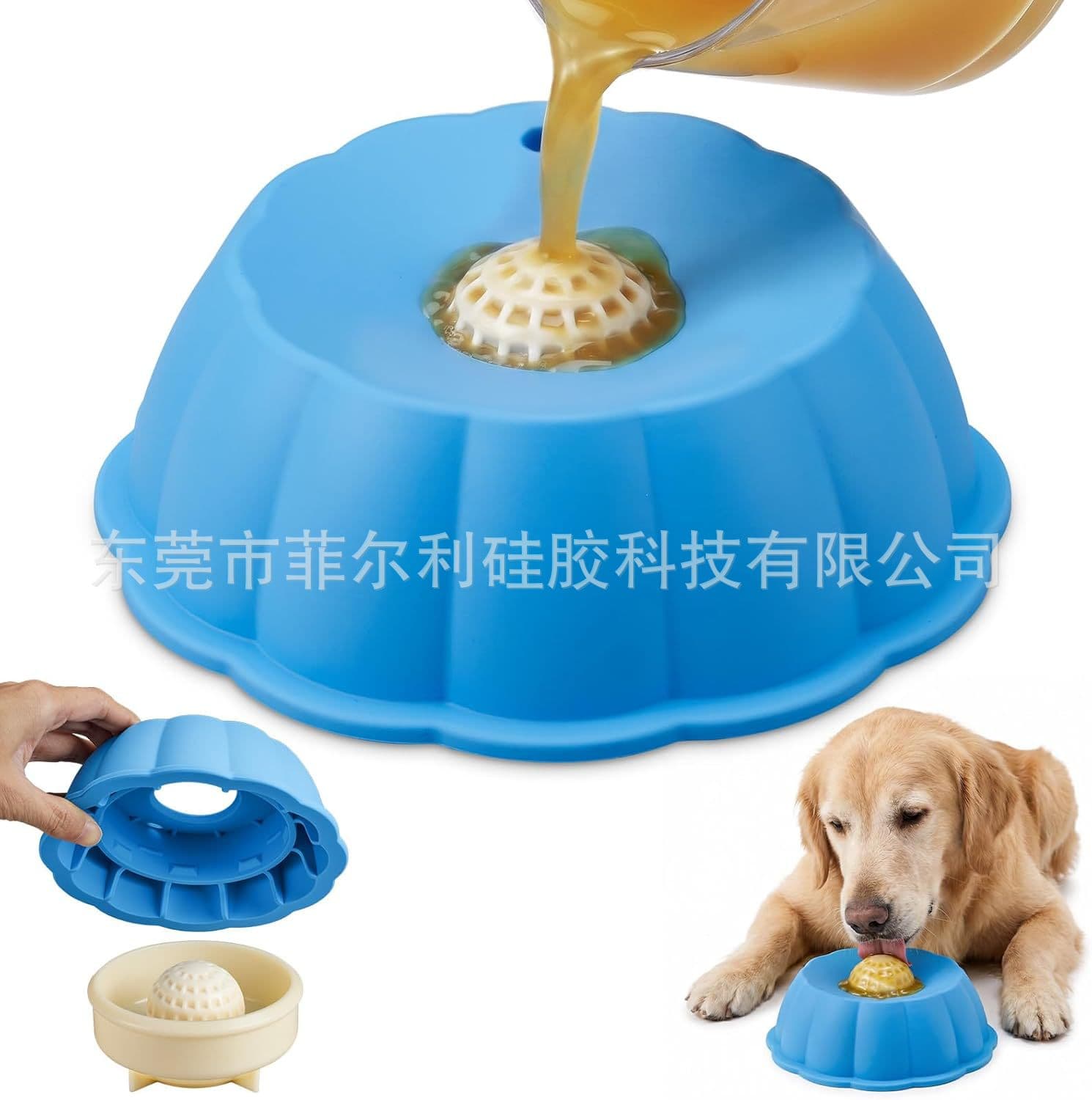 Slow Feede cross-border TK popular pet dog slow feeder dog liquid food slow bowl for bone soup