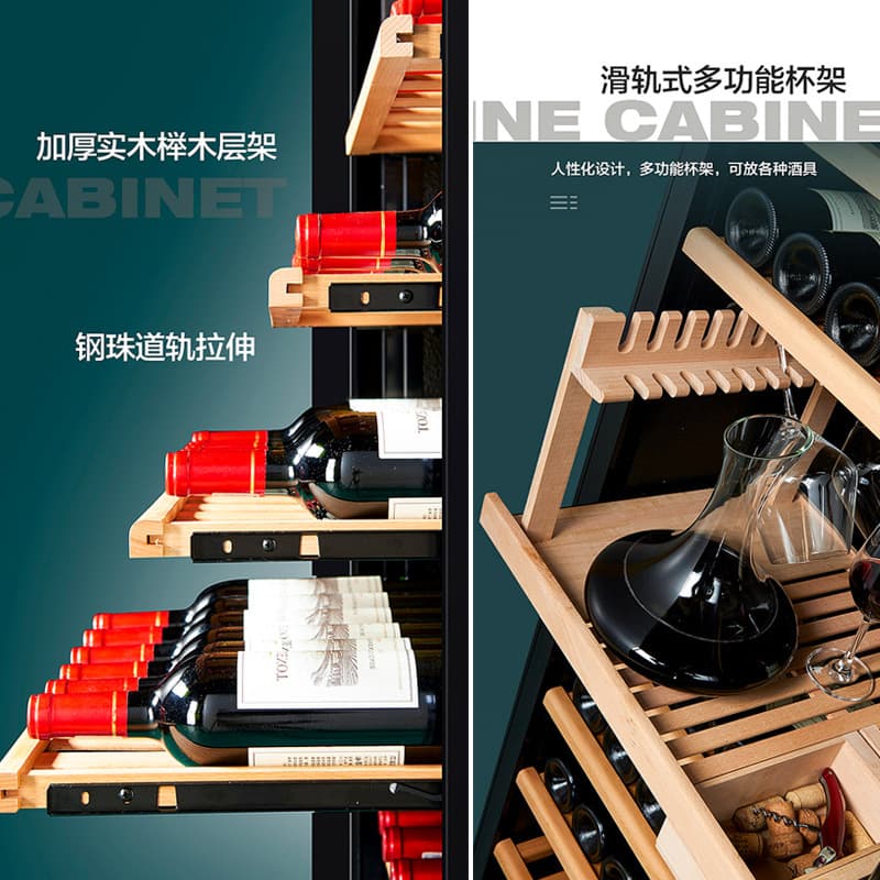 Luxury Glass Wine Cooler Constant Temperature Home Ice Bar Small Compressor Refrigeration for Tea and Wine