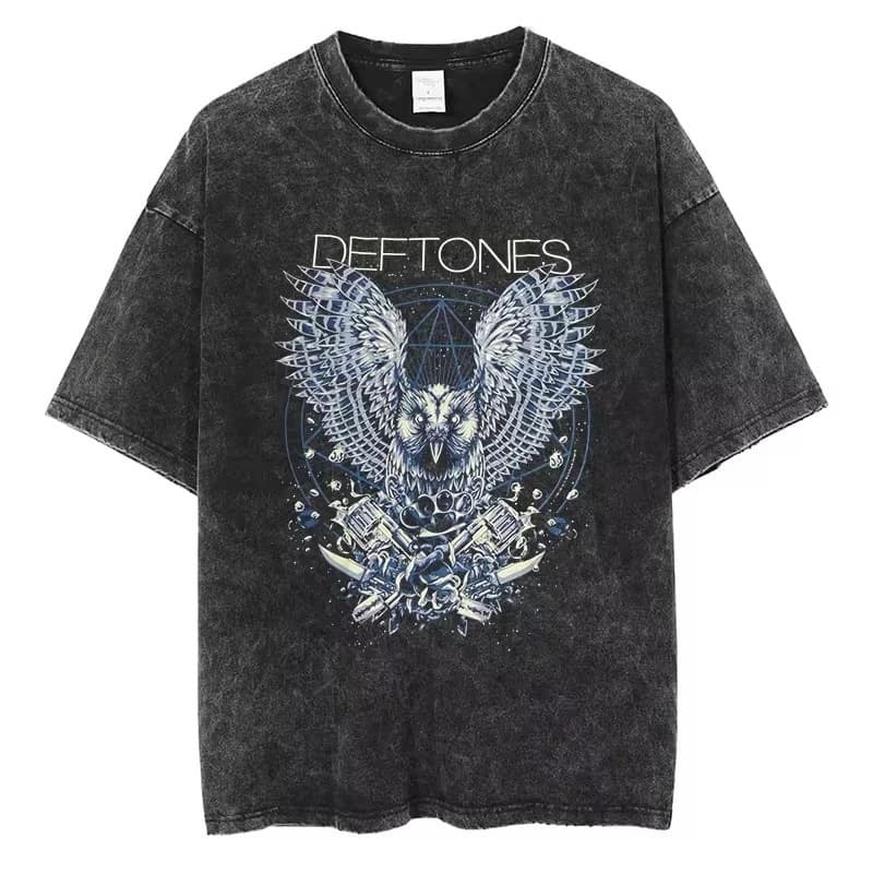 Hip Hop Deftones Men Women Plus Size Summer Washed T Shirt