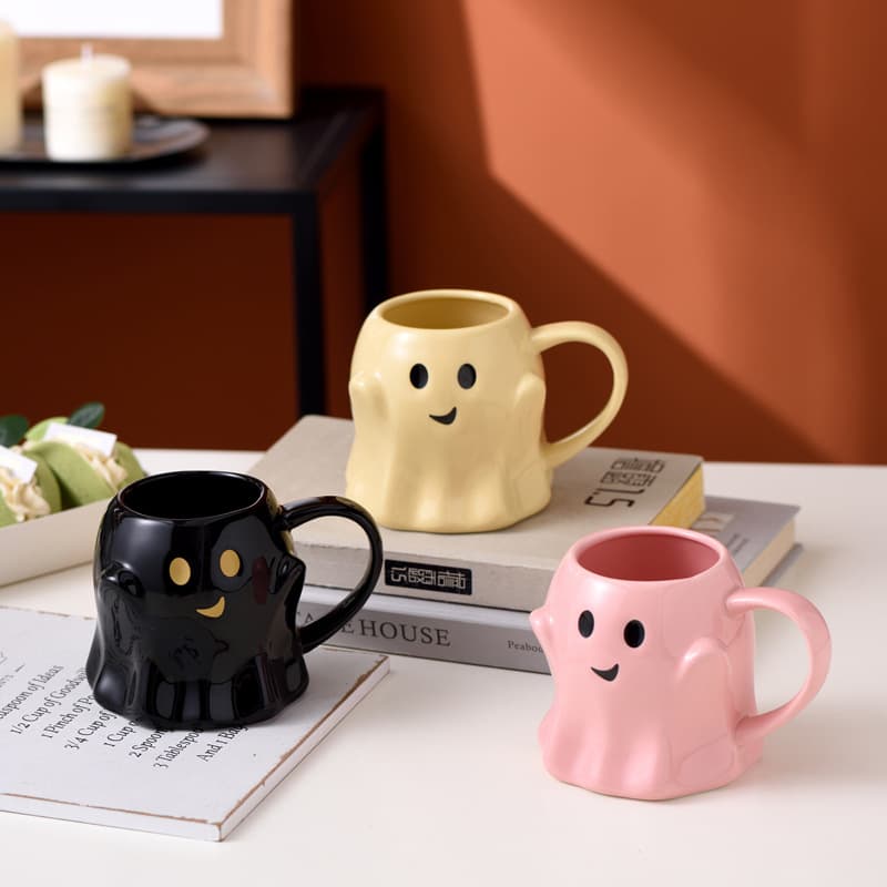 Halloween Creative Funny Holiday Cartoon Elf Ceramic Cup, Easter Gift Ghost Goblin Mug