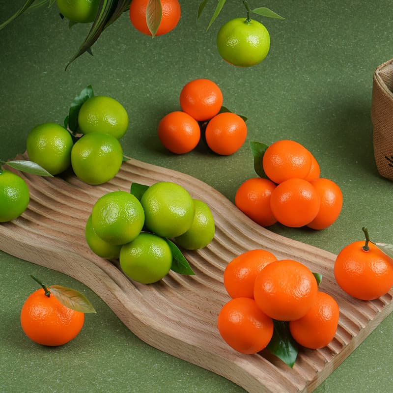 Simulated sugar orange model sugar orange fake fruit ornaments fruit plate decoration children's cognitive teaching aids