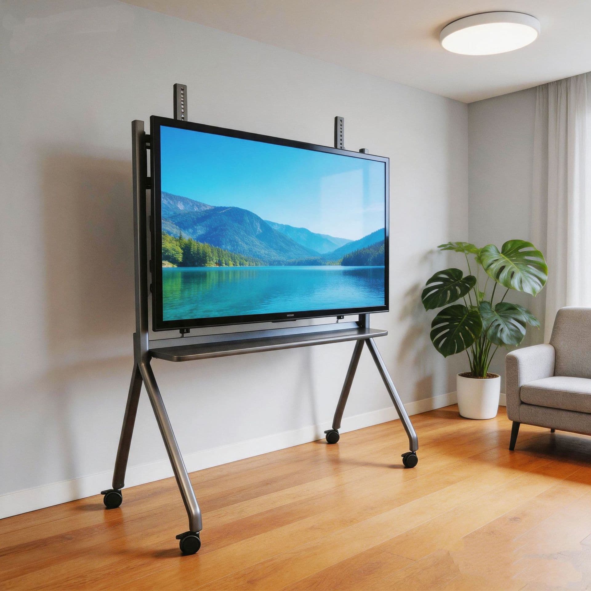 Custom Universal TV Mobile Stand Universal Floor Stand for Xiaomi Hisense Skyworth TCL LCD TV Trolley Cart