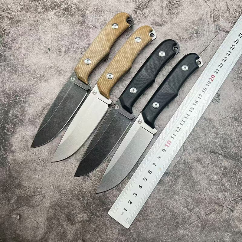 Factory Wholesale Outdoor Straight Knife High Hardness Camping Survival Knife Portable Sharp Handle Meat Knife