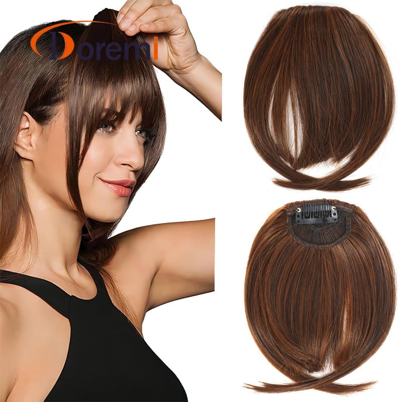 Cross-border Incremental 13g Bangs Hair Clip Synthetic Hair Bangs Clip-On Fake Bangs for Daily Wear Hair Extensions