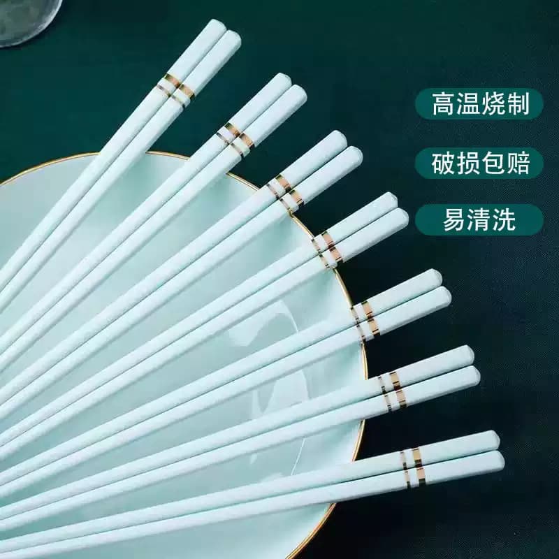 Jingdezhen Ceramic Chopsticks, Moisture-proof, Mold-resistant, Antibacterial, Non-toxic, High-temperature Sterilizable, Easy to Clean, Premium Gift Box