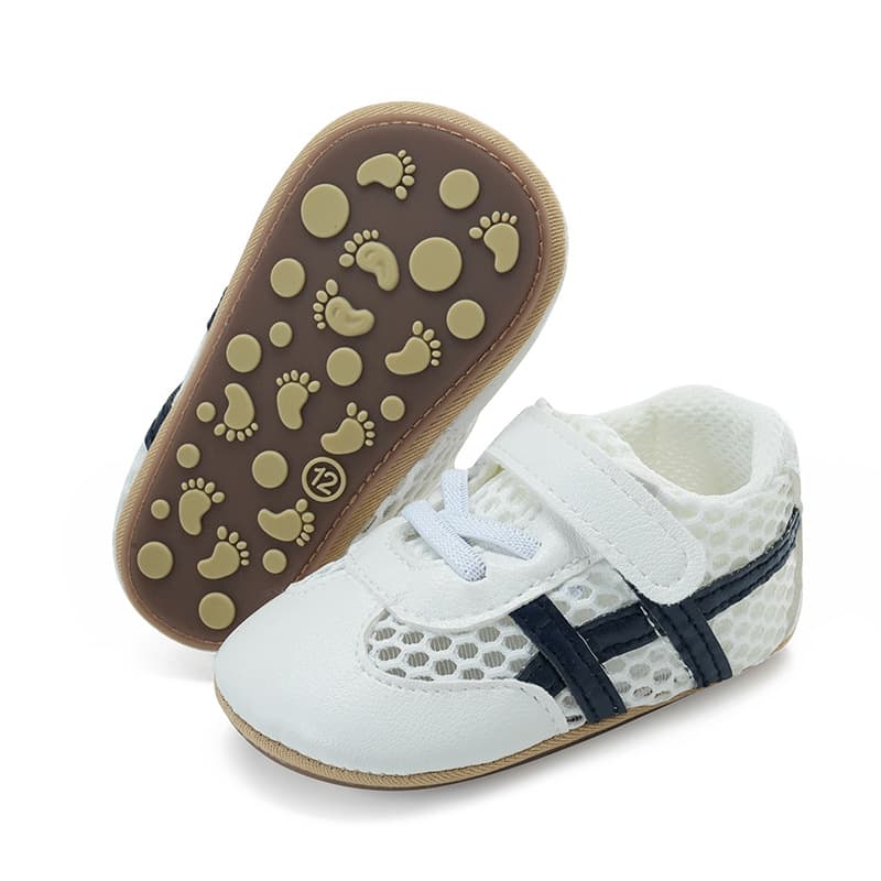 Toddler Shoes Baby Sandals 0-1 Year Unisex Sports Shoes Non-Slip Breathable Mesh White Shoes Breathable and Comfortable