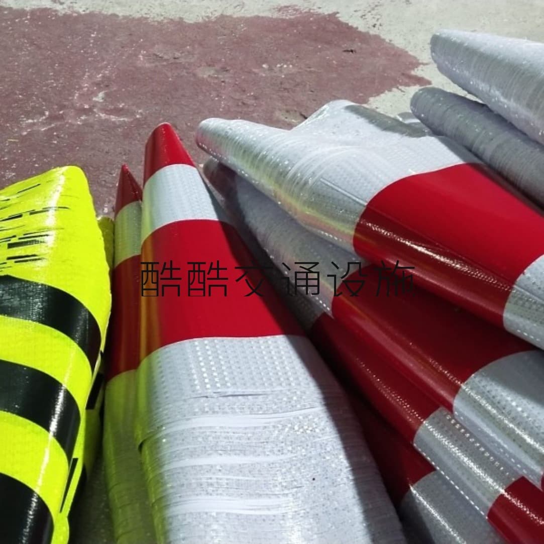 Cone barrel reflective sleeve cone sleeve ice cream bucket leather sleeve sticker cone bucket sticker round lattice roadblock 90cm film