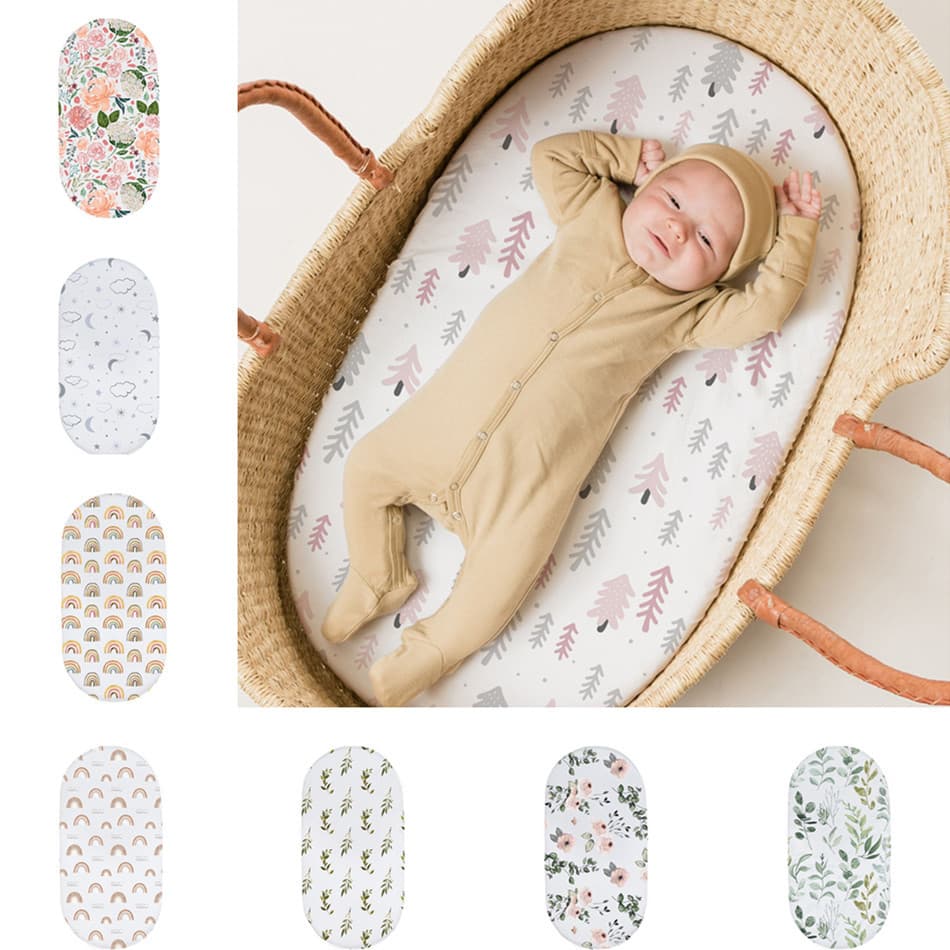 Cross-border rayon baby crib sheet, mattress cover, cradle sheet, newborn mattress cover, diaper changing table cover for boys and girls