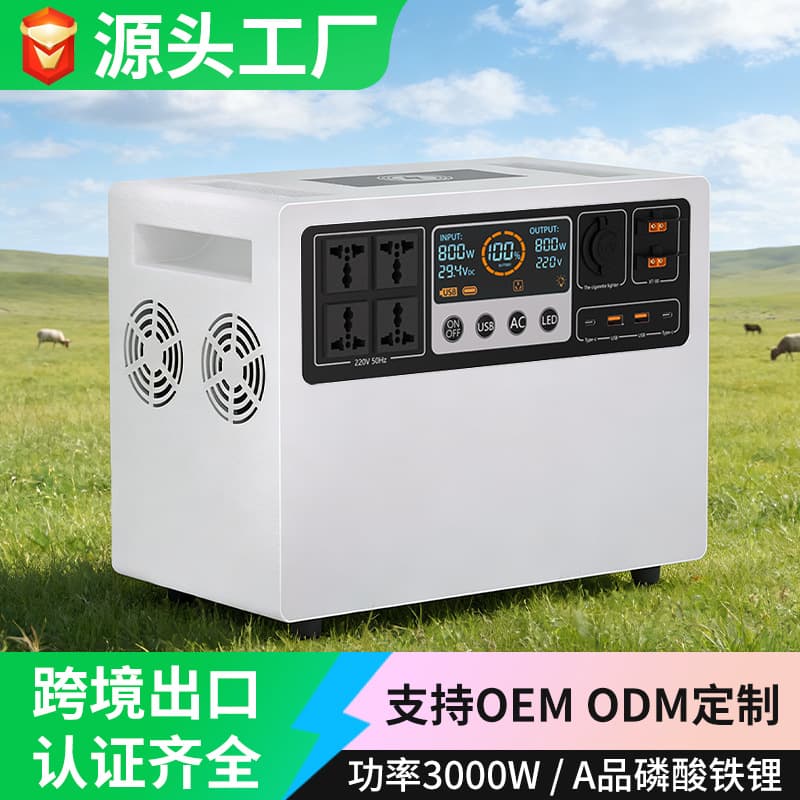 Bowei 3000W Portable Power Station 220V High Capacity Emergency UPS/MPPT Solar Generator