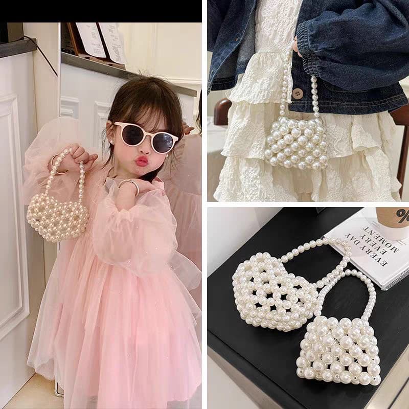 Xiaoxiangfeng children's bag, girl's pearl bag, internet celebrity girl's small bag, personalized fashion handbag, versatile and stylish