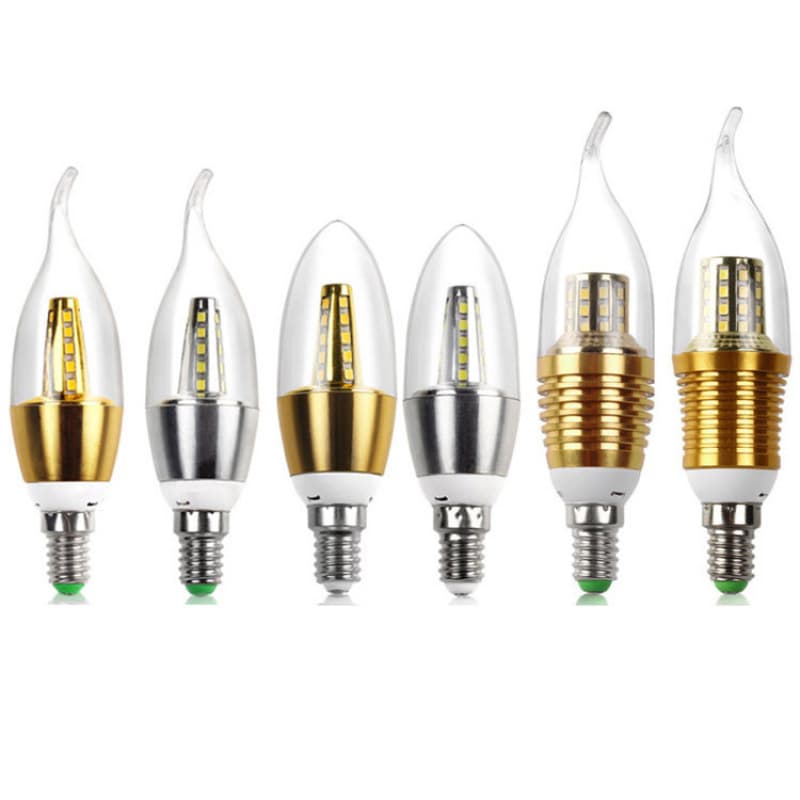 Manufacturer Direct Energy-Saving Tailed Bulb E27/E14 Starlight LED Candle Light White Warm Light Crystal Tip Bubble Wholesale