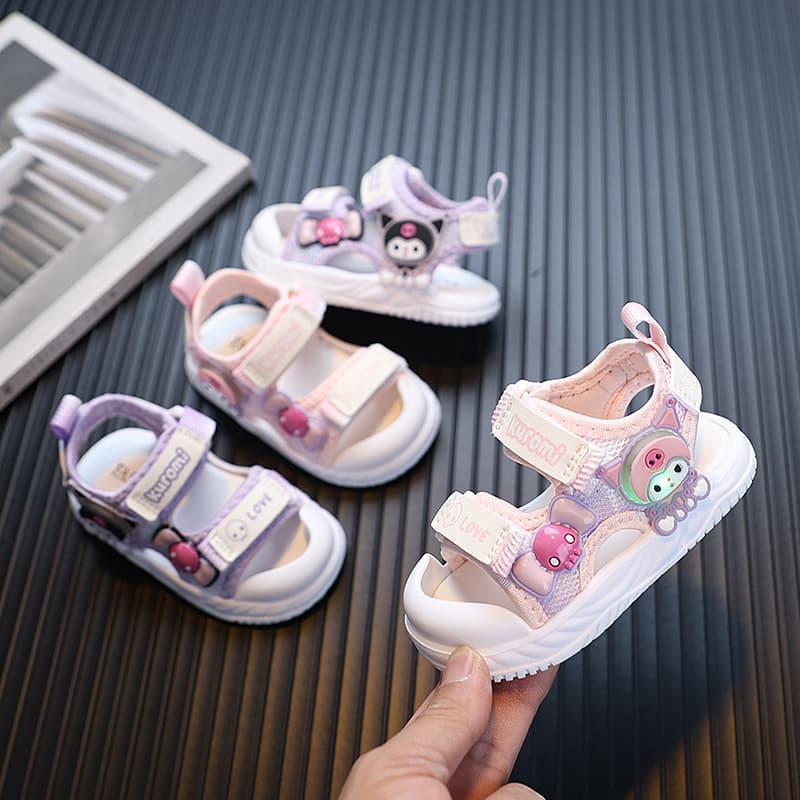 Summer Cartoon Kuroko's Princess Shoes Soft Sole Baby Toddler Girls Sandals Learning to Walk Shoes for 1 to 3 Years Old