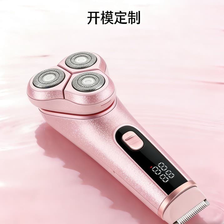 Electric Shaver with Three Heads for Women, Mini Facial Hair Removal Device, Private Area Shaver, Electric Eyebrow Trimmer (Mold)