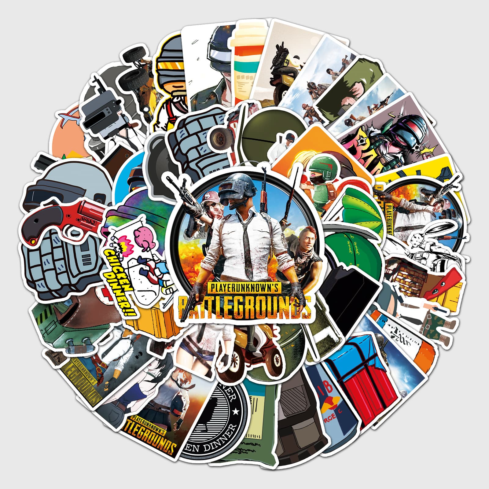 Unique Cartoon Graffiti Stickers Waterproof Luggage Decals 50 Pieces No Repetition Game Theme Skateboard Stickers Doudounyun