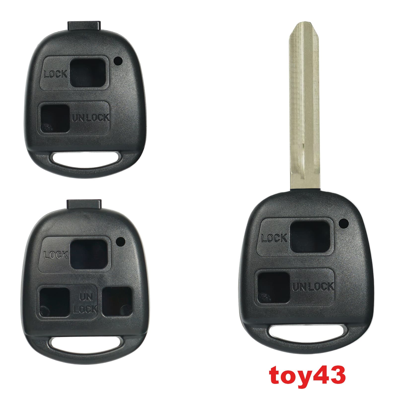 Compatible with Toyota Lexus Old Model 2 3 Button Straight Split Modified Car Key Shell