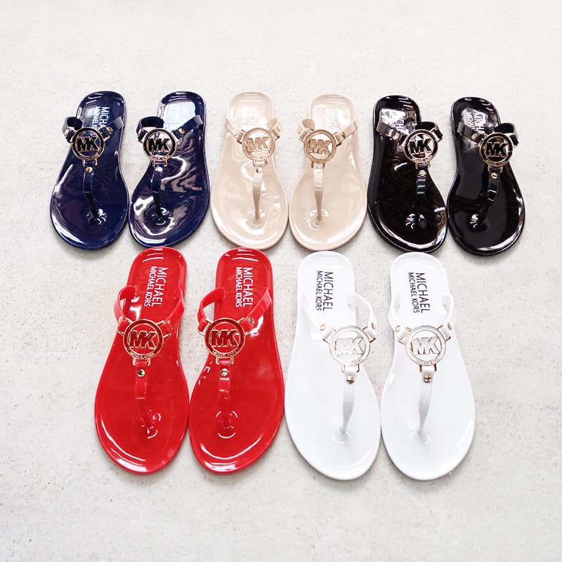 MK Women's Flat Slide Sandals with Wedge Heel, European Style Cross-border Slippers
