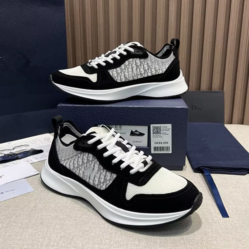 New European Station Hot Low-Top Casual Men's Shoes Trendy D Brand B25 Letter Brand Monogram Embroidery Chunky Sole Dad Shoes