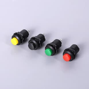 PBS-427 Momentary Push Button Switch, Electric Vehicle Modification Accessory, 12MM Small Game Controller Push Button Switch
