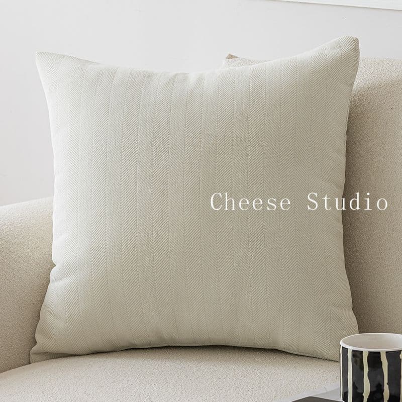 Solid Chenille Pillow Cover for Living Room, Square Coffee Brown Large Cushion Cover, Backrest for Sofa