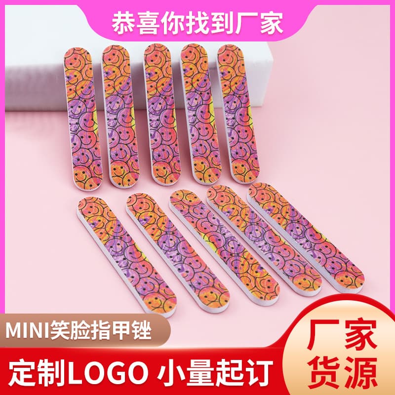 Factory Direct Nail Art Tool Sponge File Mini Nail File Smile File Nail Sanding Strip Small Nail File