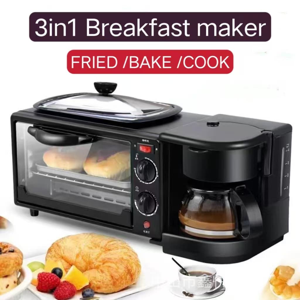 Breakfast Maker (English Multifunctional Breakfast Machine, Coffee Maker, Toaster, Sandwich Toaster)