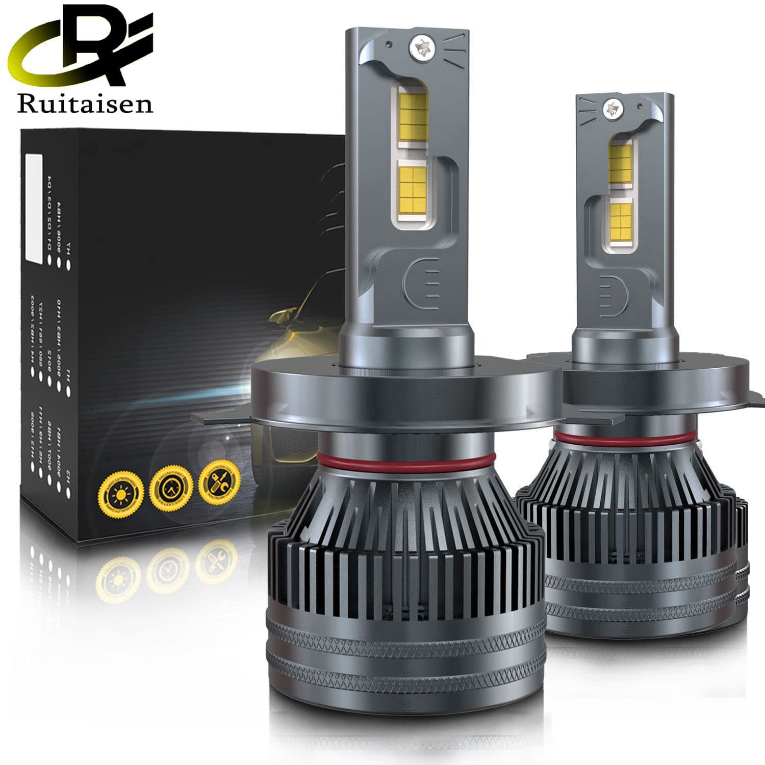 Cross-border Car LED Headlight P6 High Power 120W High/Low Beam Integrated LED Car Light Super Bright H7 Bulb
