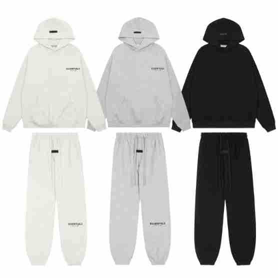 2022SS hooded sweatshirt black letter flocking FOG double line ESSENTIALS new fashion brand cross-border hot sale