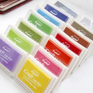 15-Color Stamp Ink Pad Large Fingerprint Ink Pad Wedding Decorative Colorful Stamp Pad Factory Wholesale Price