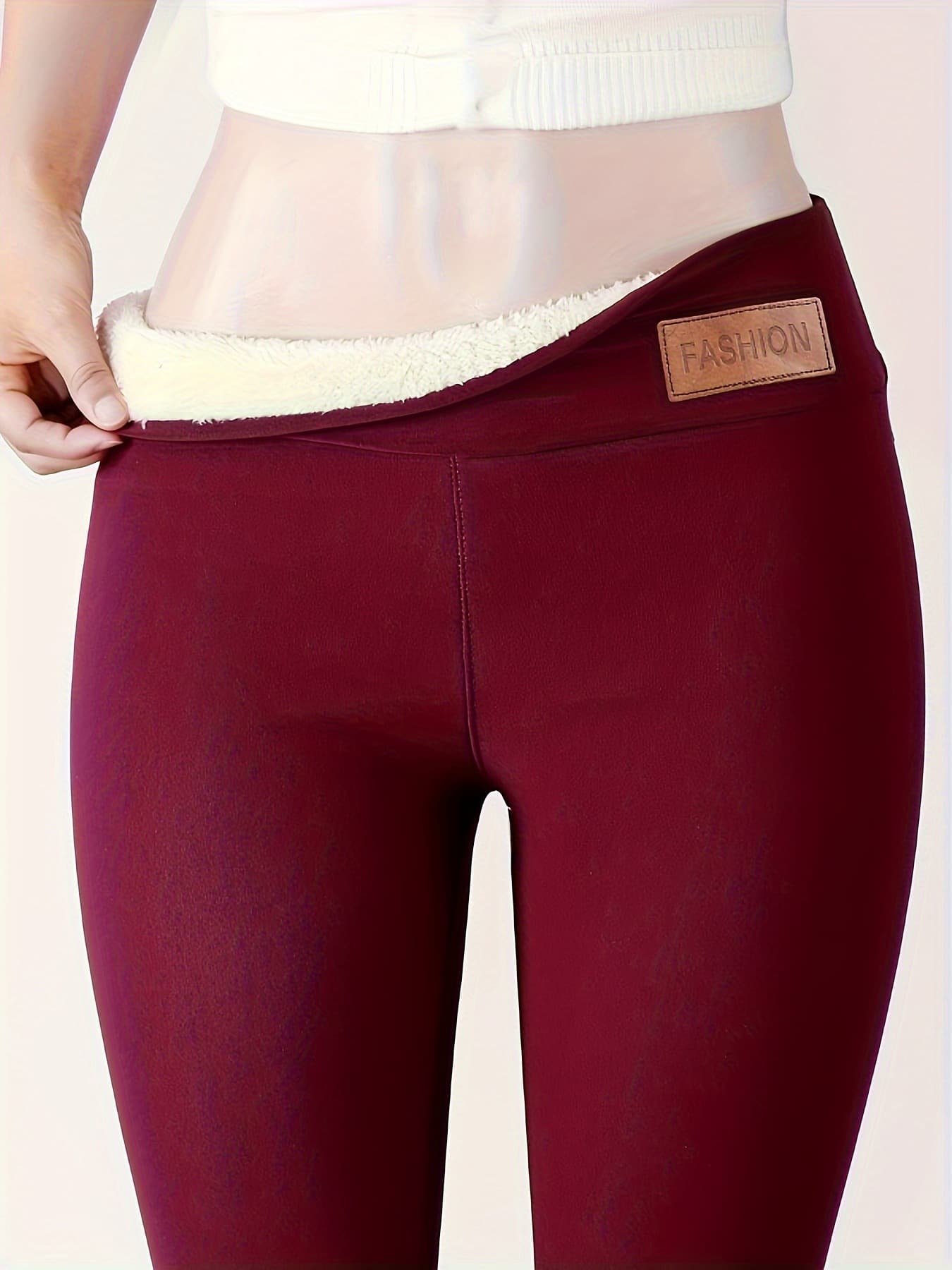 Cross-border Best Seller Temu AliExpress Fleece-Lined Thick Winter Base Layer Leggings for Women 2025 Warm Pants