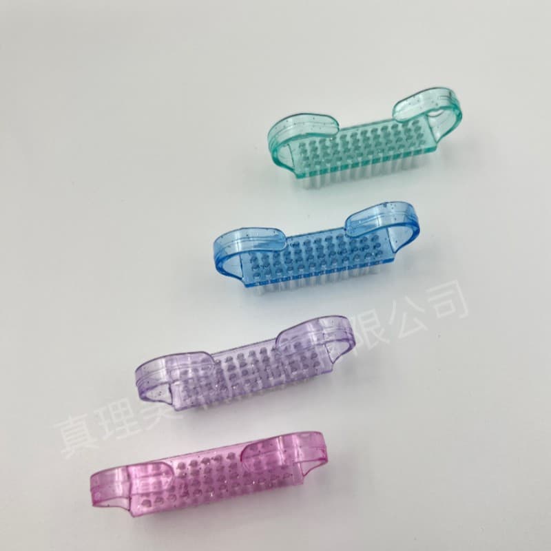 Manufacturer supply semi-transparent plastic manicure brush, small ox horn brush, horn brush, nail brush, and cleaning tools for collectibles