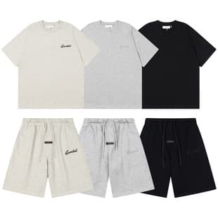 Cross-border wholesale American high street summer sportswear set short sleeve shorts versatile loose men's and women's same style pullover