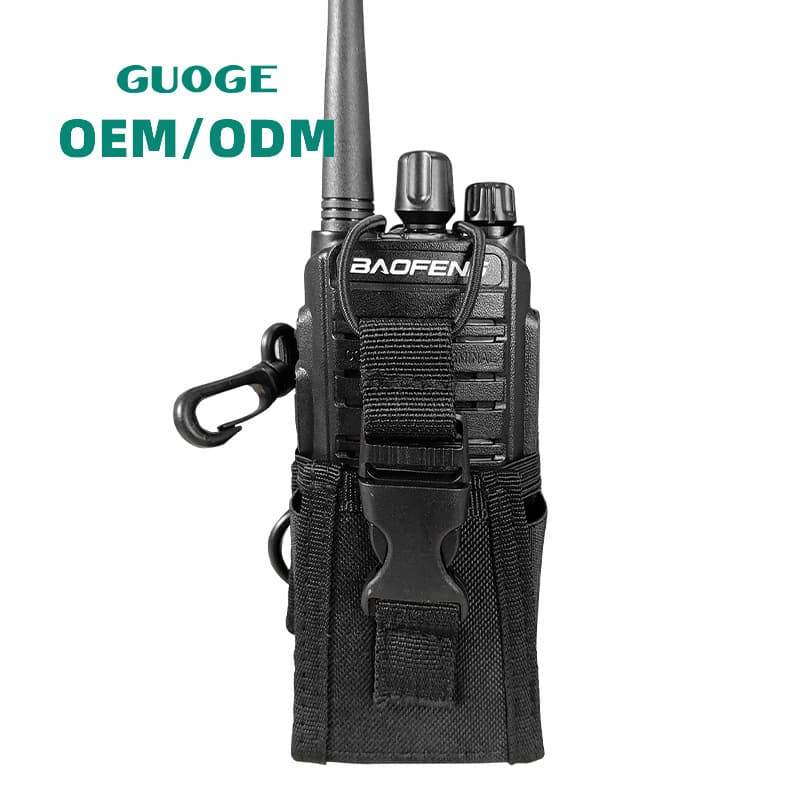 MSC-20E Universal Walkie-Talkie Leather Case, Baofeng 888S Durable Protective Pouch with Adjustable Nylon Belt Clip