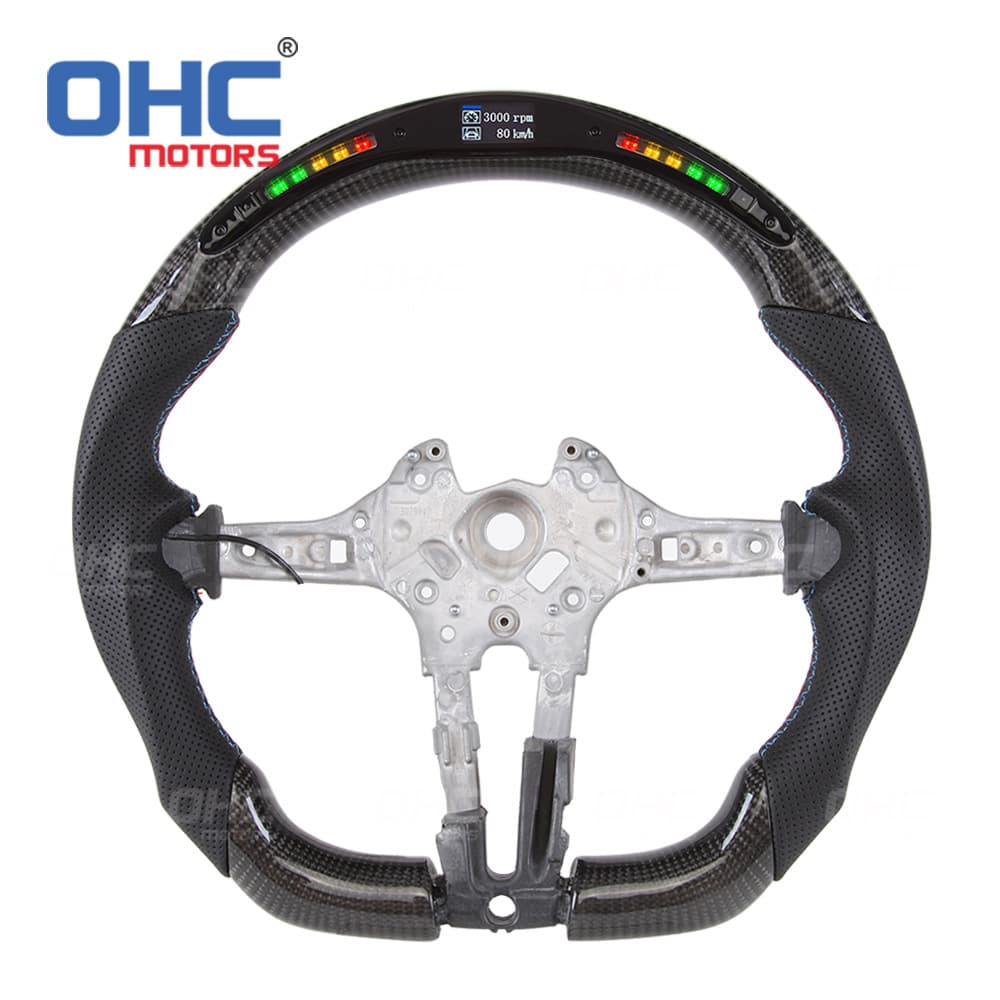 Direct shipment from US warehouse, suitable for BMW X1 X3 X4 M3-M6 F30 LED carbon fiber steering wheel car modification