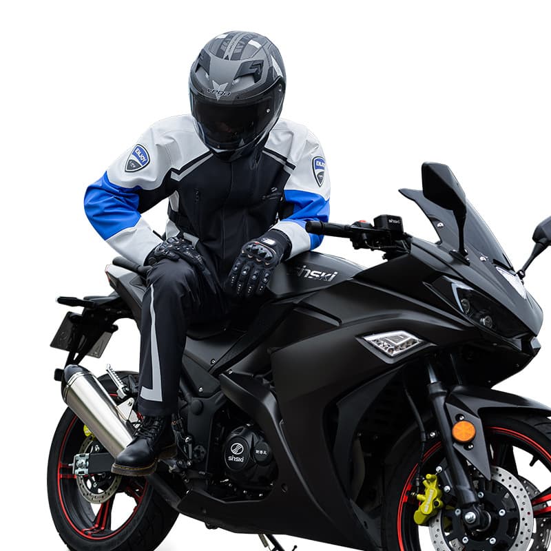 Waterproof Motorcycle Rain Suit, Separate Raincoat and Pants Set, Reflective, Men's Pockets, Thickened Riding