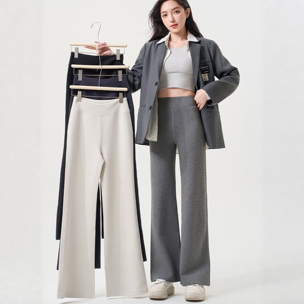 Cloud Pants Women's High-Waist Draped Wide-Leg Casual Pants, New Versatile Breathable Comfortable Long Pants, Korea & Japan Style