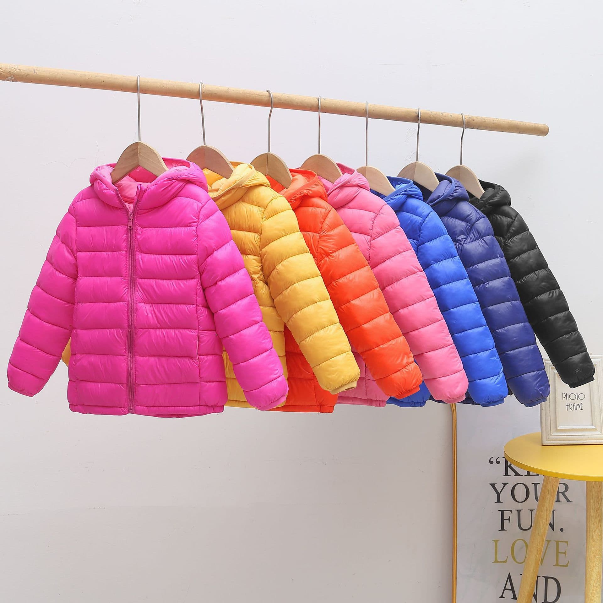 2026 New Kids Down Cotton Jacket for Big and Middle Children, Boys and Girls Lightweight Padded Coat, Baby Outerwear