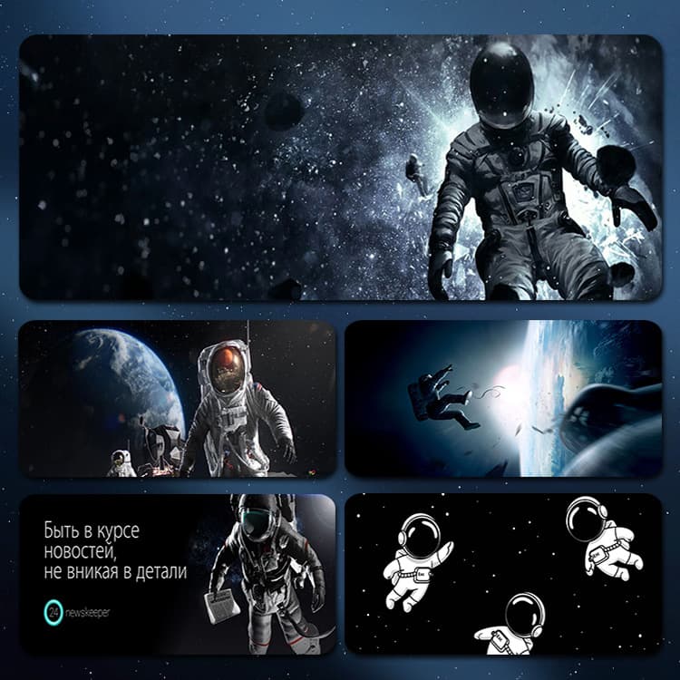 Cross-Border Astronaut Oversized Mouse Pad Thickened Anti-Slip Edge-Locking Dirt-Resistant Computer Desk Pad Keyboard Gaming Mouse Pad