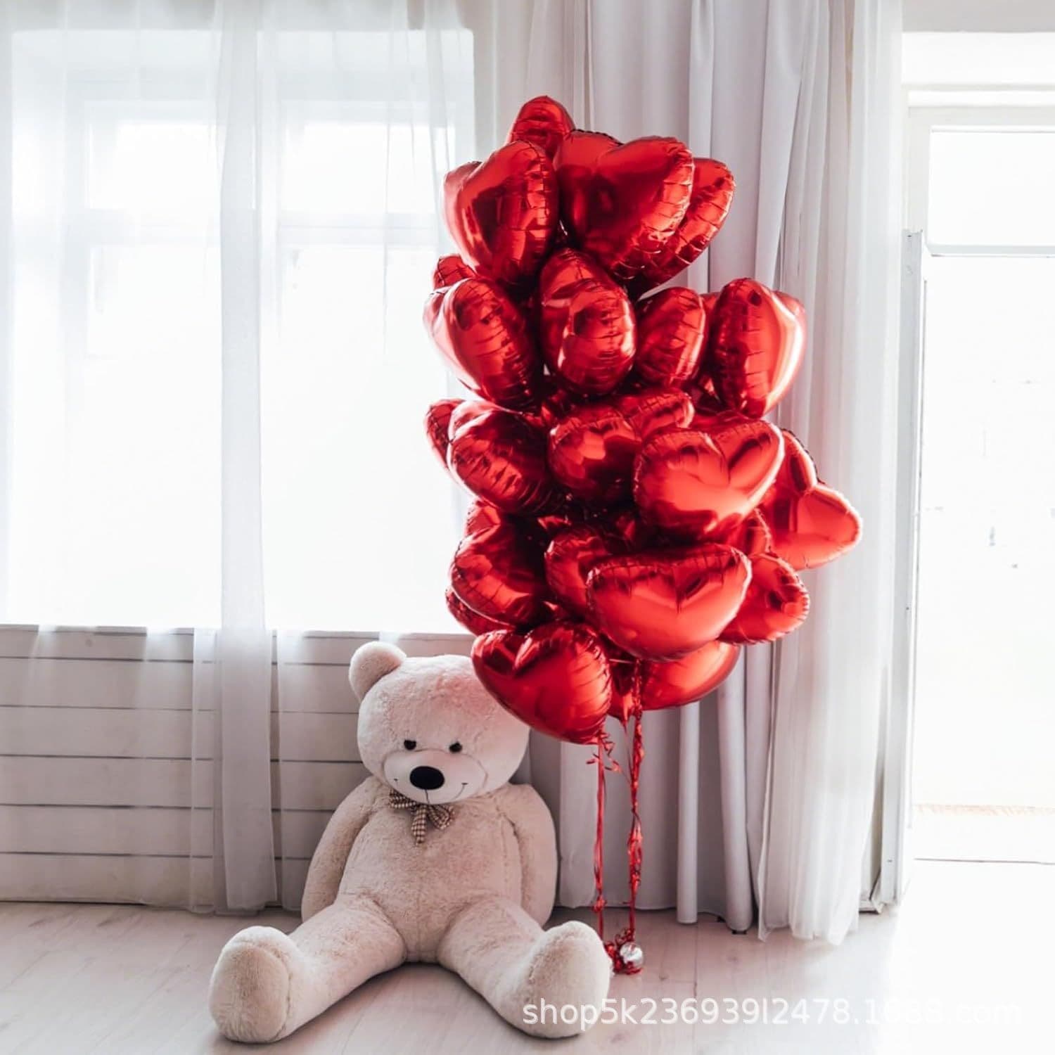 Cross-border supply 12PC Pink Red Heart-shaped Balloons Birthday Valentine's Day Party Decoration Arrangement Heart Foil Balloons