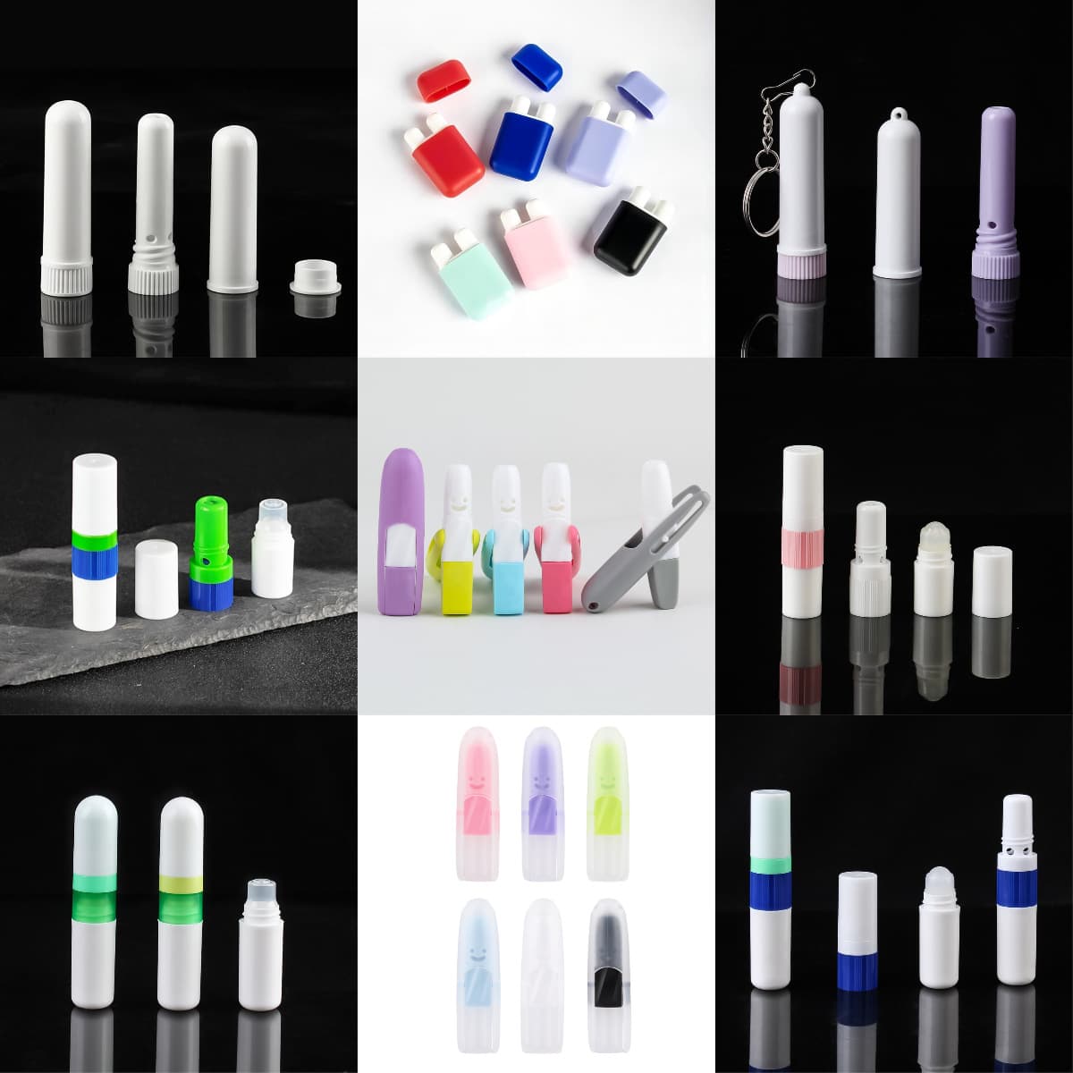 A variety of nasal tube packaging materials Thai Eight Immortals Nasal Suction Stick Double-hole nasal tube Smiling face nasal tube single-use nasal tube