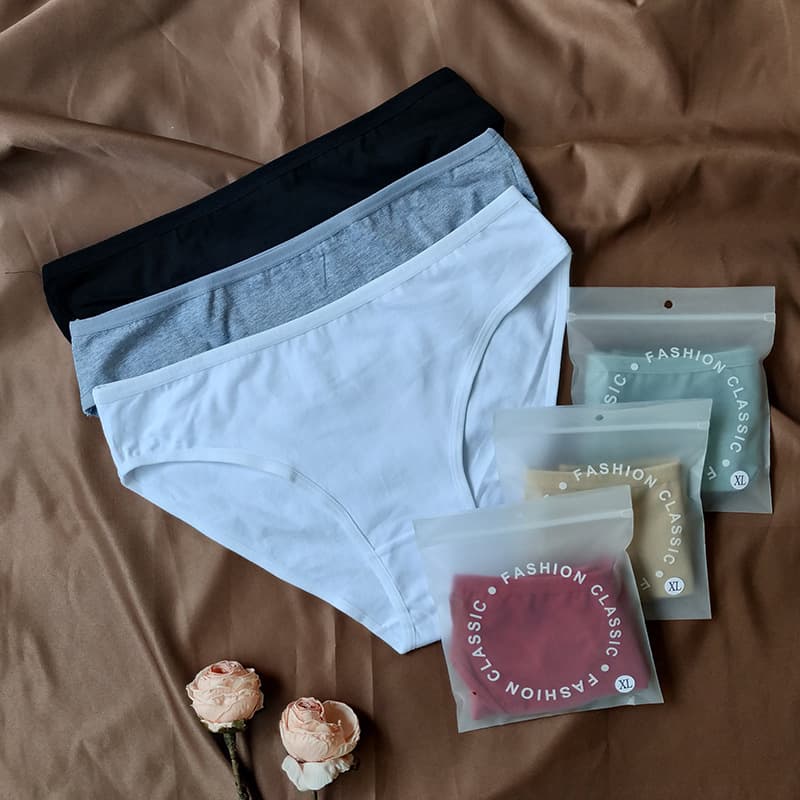 Drop shipping available, free shipping. Women's 100% cotton mid-waist, individually packaged, breathable women's underwear wholesale.