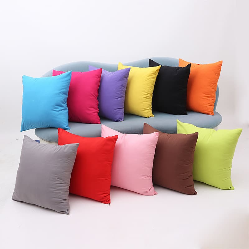 Simple solid color brushed cushion cover, modern style living room sofa cushion cover, sample room square cushion pillow cover