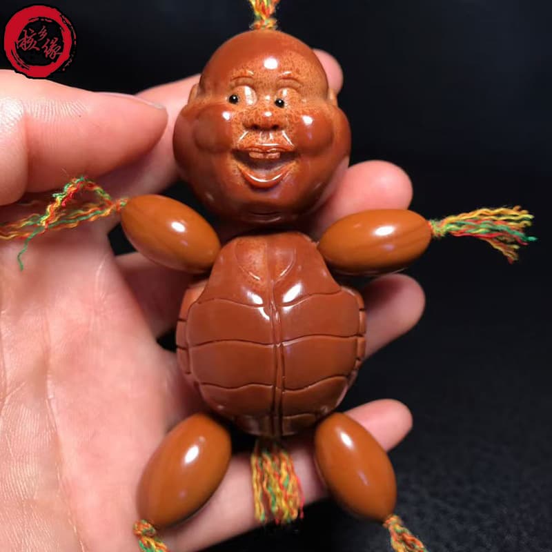 Olive Pit Carving New Style Handheld Piece Panpanle Brazilian Olive Pit Various Cultural Play Pieces Rich Armor Pit Carving Squeeze Fun