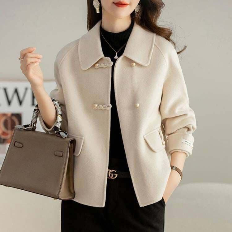 Short Thickened Wool Coat Women's Autumn/Winter New Style Fashion Korean Version Loose Petite Stylish Youthful Wool Coat
