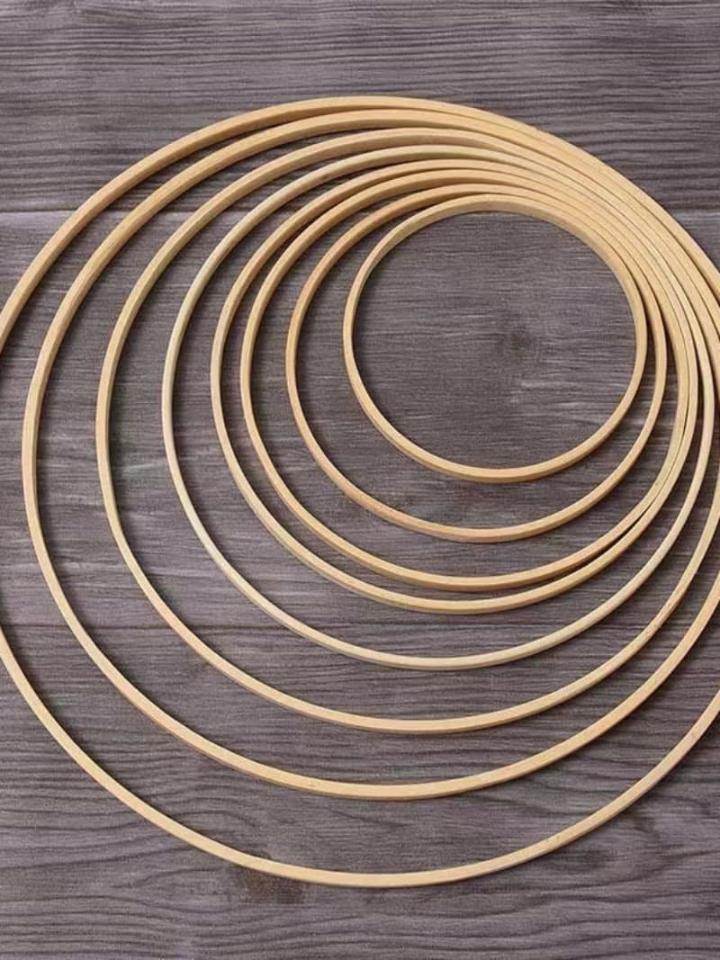840cm wooden bamboo rings circular hoops for DIY crafts, wreaths, dreamcatchers, wedding and home decorations