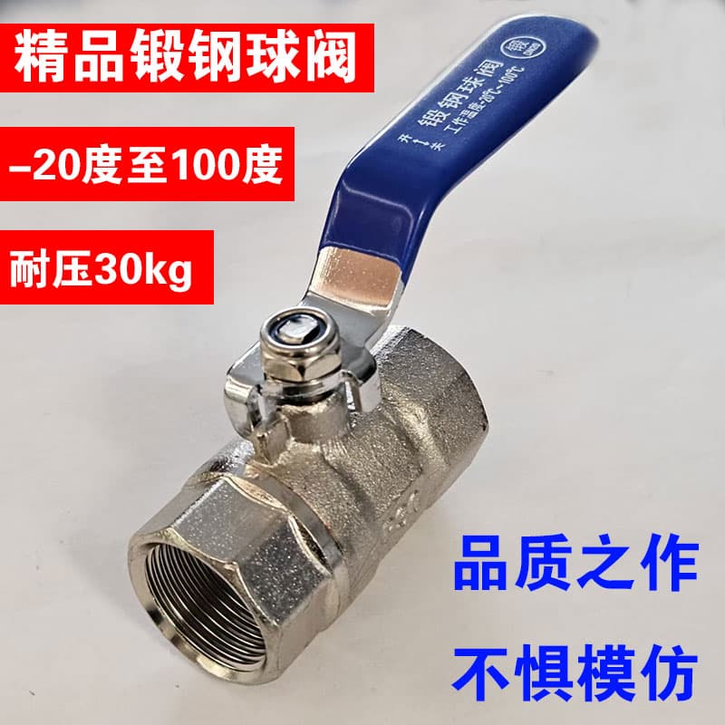Freeze-Proof Ball Valve, A105 Forged Steel Carbon Steel Corrosion-Resistant Valve, 1/2" 3/4" 1" Double Internal Thread Steel Core Valve, HVAC Valve