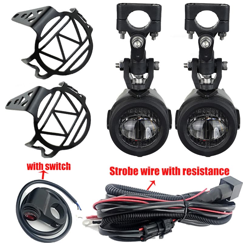 Fog Light Auxiliary Lamp for BMW R1200GS Water Bird, Universal Motorcycle Spotlight, Strobe Fog Light